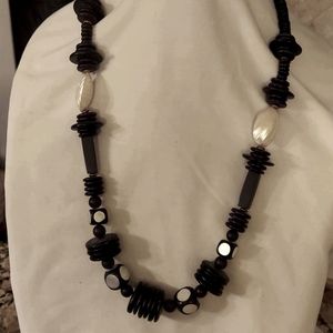 Black and white necklace.